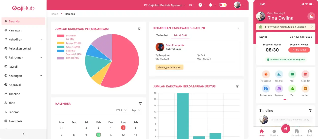 Tampilan GajiHub 1